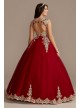 Metallic Lace and Tulle Quince Dress with Keyhole Fifteen Roses FR2104