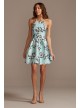 Mikado Floral Foil Print Cage Back Skater Dress Speechless D72594QA75