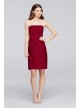 Mikado Short Bridesmaid Dress with Side Pleats  F19225