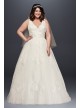 Mikado and Tulle Plus Size Ball Gown Wedding Dress  Collection 9WG3877