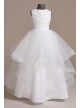 Mila Mesh and Satin Floor-Length Communion Dress US Angels C902