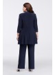 Mock Two Piece Lace and Jersey Pant Suit  7772W