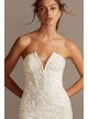 Notch-Neck Lace Corset Mermaid Wedding Dress  CWG846