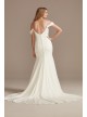 Off Shoulder Cowl Neck Crepe Satin Wedding Dress DB Studio WG4030