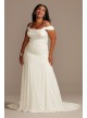 Off Shoulder Cowl Neck Plus Size Wedding Dress DB Studio 9WG4030