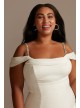 Off Shoulder Cowl Neck Plus Size Wedding Dress DB Studio 9WG4030