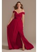 Off-Shoulder Crepe Charmeuse Bridesmaid Dress F20380