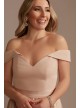 Off-Shoulder Crepe Charmeuse Bridesmaid Dress F20380