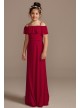 Off Shoulder Flounce Mesh Junior Bridesmaid Dress  JB9913