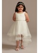 Off Shoulder Horsehair Trim Lace Flower Girl Dress DB Studio WG1442