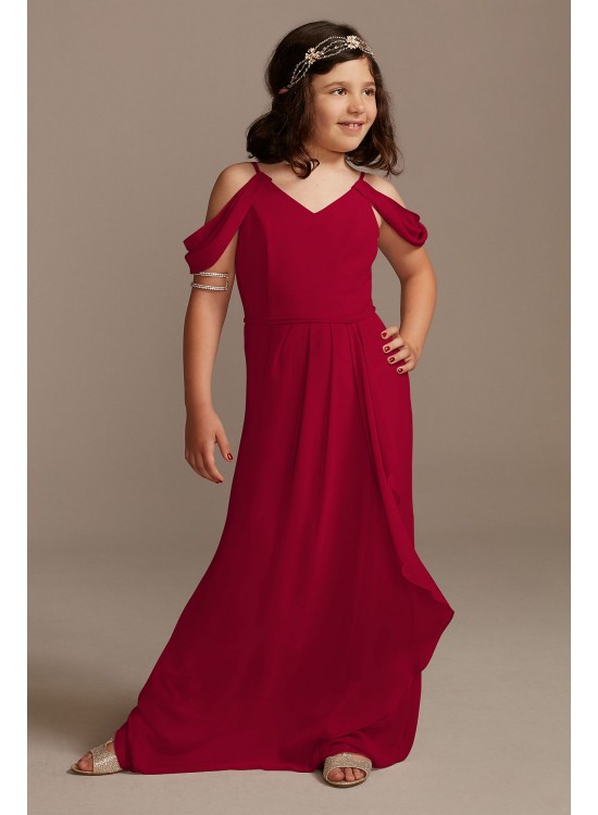 Off Shoulder Junior Bridesmaid Dress with Cascade  JB9916