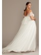 Off Shoulder Pleated Tulle Plus Size Wedding Dress  Collection 9WG3976