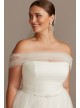 Off Shoulder Pleated Tulle Plus Size Wedding Dress  Collection 9WG3976