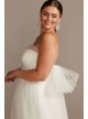 Off Shoulder Pleated Tulle Plus Size Wedding Dress  Collection 9WG3976