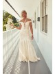 Off Shoulder Plunging Illusion Lace Wedding Dress  SWG855