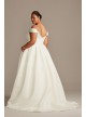 Off Shoulder Satin Gown Plus Size Wedding Dress  Collection 9WG3979