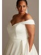 Off Shoulder Satin Gown Plus Size Wedding Dress  Collection 9WG3979