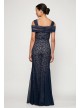 Off Shoulder Sequin Lace Petite Mermaid Gown 82122243