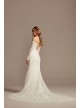 Off Shoulder Sequin Lace Tall Wedding Dress  4XLSWG874