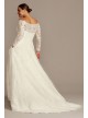 Off-The-Shoulder Plus Size A-Line Wedding Dress  8CWG765