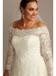 Off-The-Shoulder Plus Size A-Line Wedding Dress  8CWG765