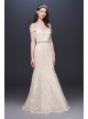 Off-the-Shoulder Beaded Lace Petite Wedding Dress  7CWG808