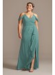 Off-the-Shoulder Bridesmaid Dress with Cascade  F20010