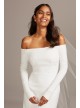 Off-the-Shoulder Buttoned Back Crepe Wedding Dress  Collection WG3990