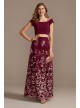 Off the Shoulder Crop and Embroidered Skirt Set Trixxi 29149969V1