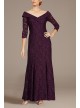 Off the Shoulder Cuff Lace 3/4 Sleeve Dress Alex Evenings 81122314