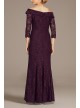 Off the Shoulder Cuff Lace 3/4 Sleeve Dress Alex Evenings 81122314