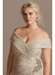 Off the Shoulder Embellished Detail Plus Size Gown Alex Evenings 84122267