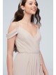 Off-the-Shoulder Georgette Wrap Bridesmaid Dress  F20038