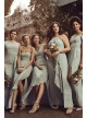 Off-the-Shoulder Georgette Wrap Bridesmaid Dress  F20038