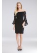 Off-the-Shoulder Lace Bell-Sleeve Sheath Dress Karen Kane L50553