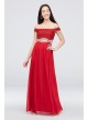 Off the Shoulder Lace Gown with Crystal Cutouts Speechless X40891DH664