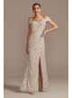 Off the Shoulder Lace Gown with Embellished Detail Alex Evenings 81122267