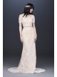 Off the Shoulder Lace Sheath Wedding Dress Galina V3958