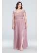 Off-the-Shoulder Lace and Mesh Bridesmaid Dress  F19950