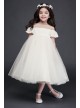 Off the Shoulder Lace and Tulle Flower Girl Dress  WG1405