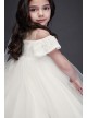 Off the Shoulder Lace and Tulle Flower Girl Dress  WG1405