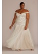 Off the Shoulder Mermaid Plus Size Wedding Gown DB Studio 9WG4059