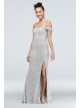 Off-the-Shoulder Metallic Lace Dress with Slit City Triangles 3622BE4B