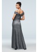 Off-the-Shoulder Metallic Mermaid Gown with Godets  5759