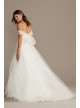 Off the Shoulder Pleated Tulle Wedding Dress  Collection WG3976