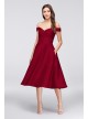 Off-the-Shoulder Tea-Length Bridesmaid Dress  F19743