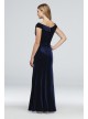 Off-the-Shoulder Velvet Gown with Beaded Detail Alex Evenings 8191770