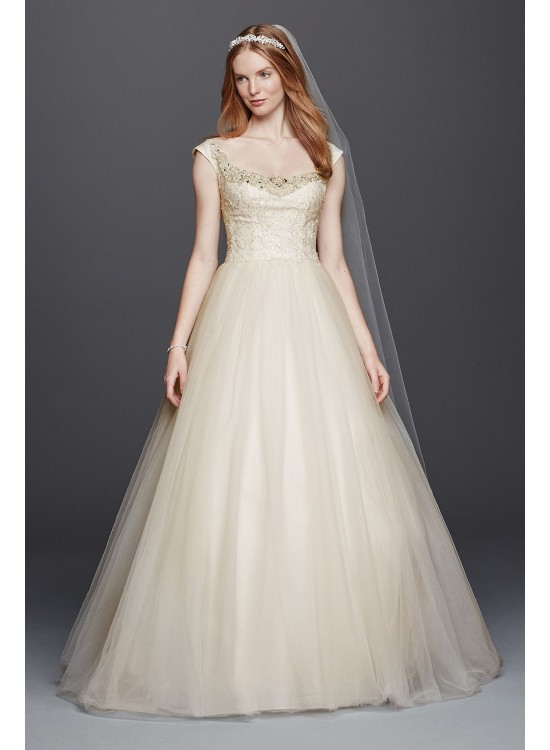  Embellished Tulle Wedding Dress  CWG733