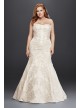  Satin Trumpet Wedding Dress with Lace  8CWG594