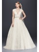  V-Neck Cap Sleeve Wedding Dress  CWG748